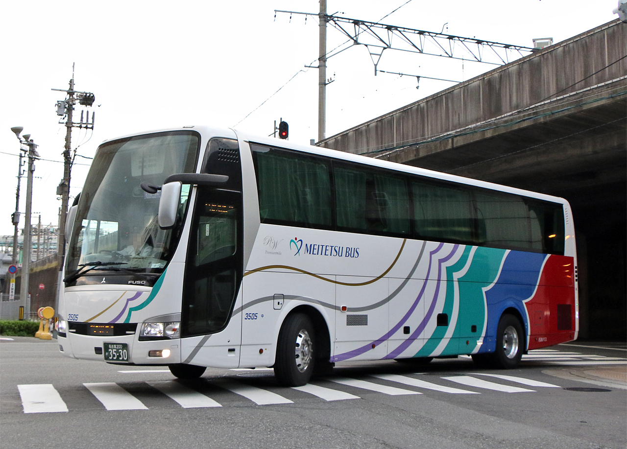 名鉄バス「どんたく号」PW車　3505_01